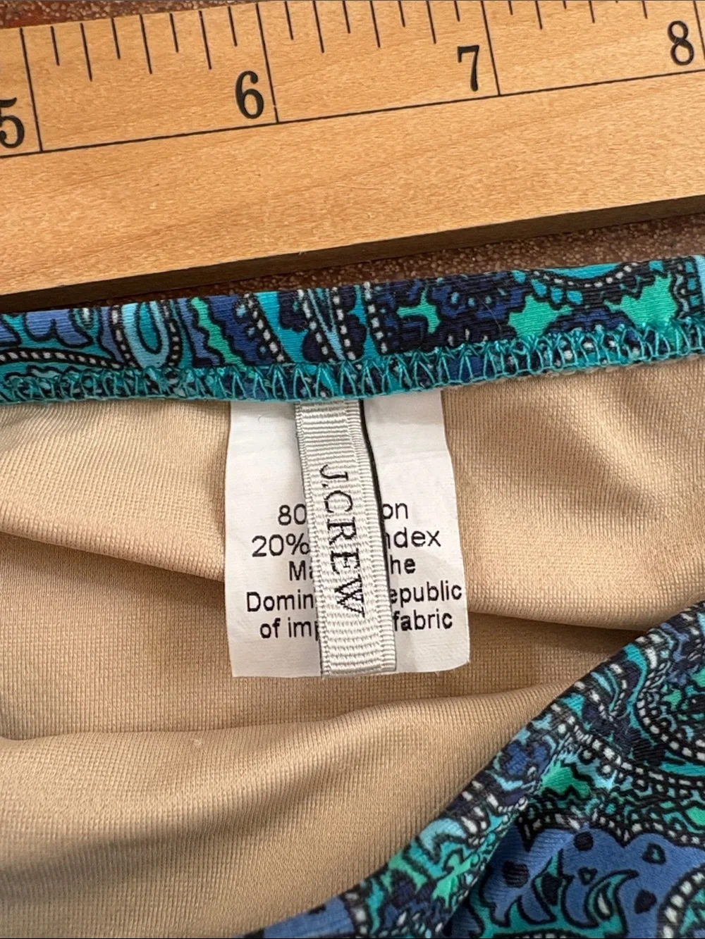 Jcrew Women's Teal Paisley Underwire Bikini Set - Teal
